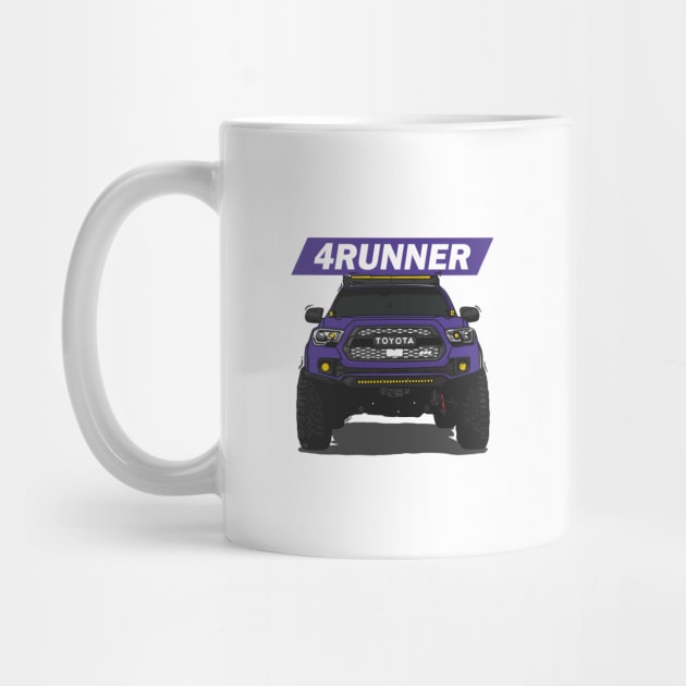 4Runner Toyota Front View - Purple by 4x4 Sketch